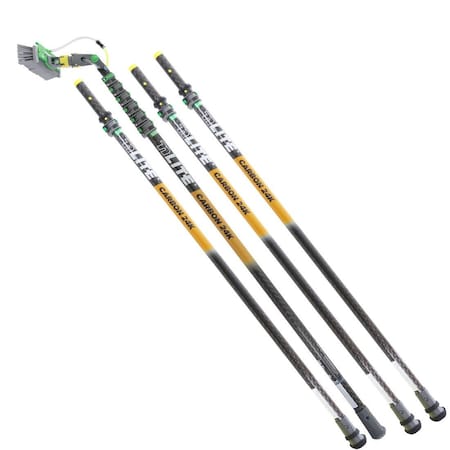 Unger nLite Carbon 24K Water Fed Pole Kit 595 Ft  11 Powerbrush CF86G,CF33G,NUK28